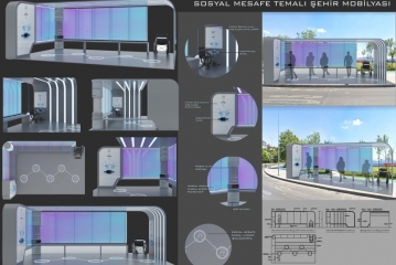 Sosyal Mesafe Temalı Şehir Mobilyaları